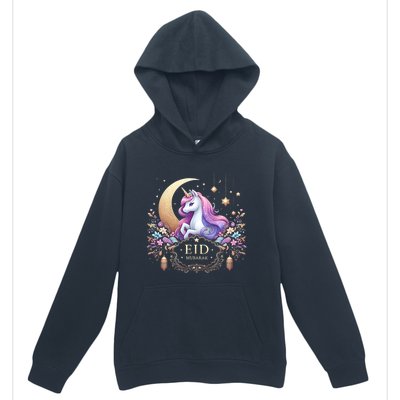 Eid Mubarak Eid Mubarak Unicorn Cute Urban Pullover Hoodie