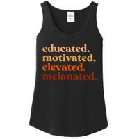 Educated Motivated Elevated Melanated Black History Month Ladies Essential Tank