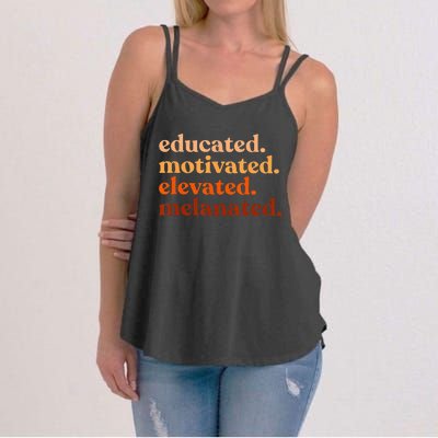 Educated Motivated Elevated Melanated Black History Month Women's Strappy Tank