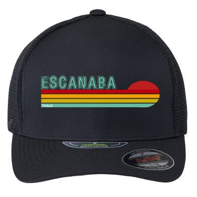 Escanaba Michigan Flexfit Unipanel Trucker Cap