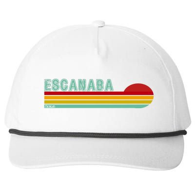 Escanaba Michigan Snapback Five-Panel Rope Hat