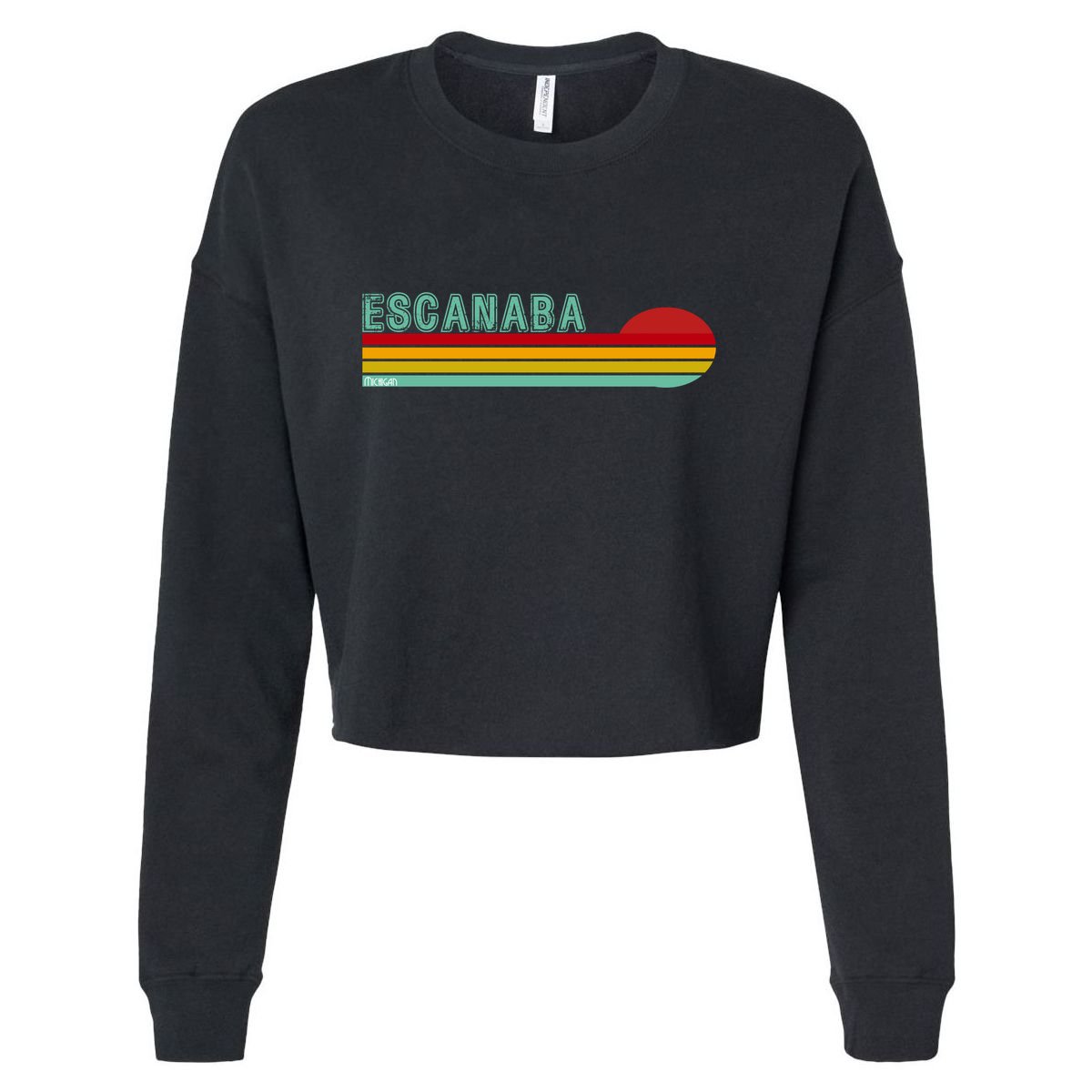 Escanaba Michigan Cropped Pullover Crew