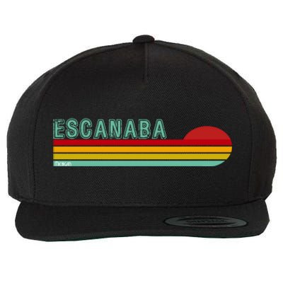 Escanaba Michigan Wool Snapback Cap