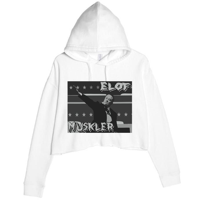Elof Muskler Crop Fleece Hoodie