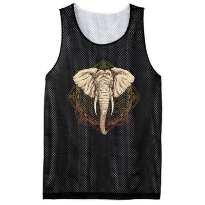 Elephant Mandala Mesh Reversible Basketball Jersey Tank