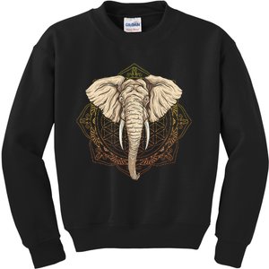 Elephant Mandala Kids Sweatshirt