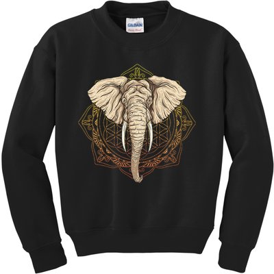 Elephant Mandala Kids Sweatshirt