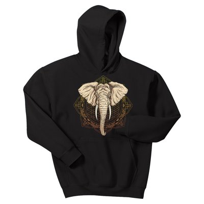 Elephant Mandala Kids Hoodie