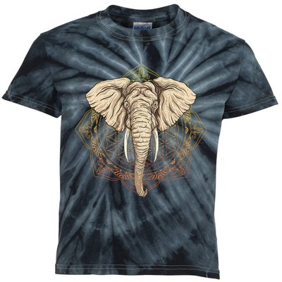 Elephant Mandala Kids Tie-Dye T-Shirt