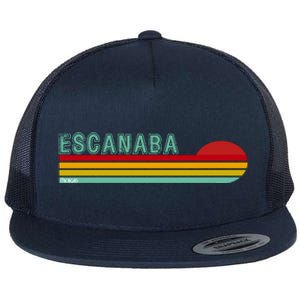 Escanaba Michigan Flat Bill Trucker Hat