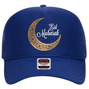 Eid Mubarak Eid Al Fitr Islamic Holidays Muslim Great Gift High Crown Mesh Back Trucker Hat