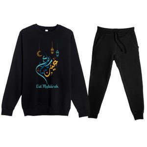 Eid Mubarak Eid Algiftfitr Eid Al Adha Outfit Islamic Holidays Gift Premium Crewneck Sweatsuit Set