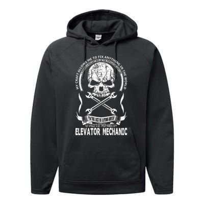 Elevator Mechanic Performance Fleece Hoodie