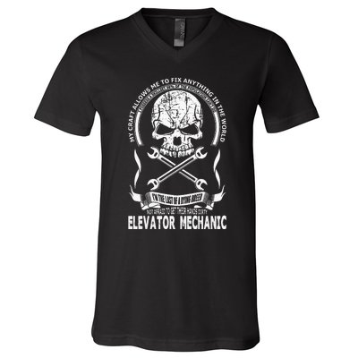 Elevator Mechanic V-Neck T-Shirt