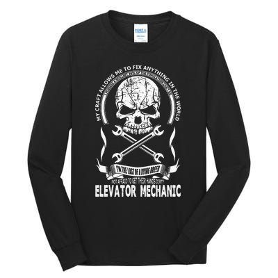 Elevator Mechanic Tall Long Sleeve T-Shirt