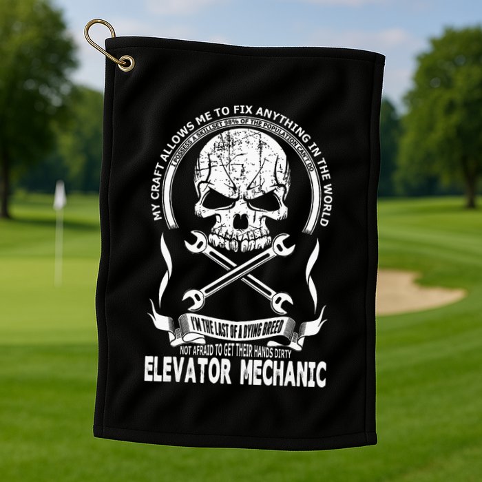 Elevator Mechanic Golf Towel