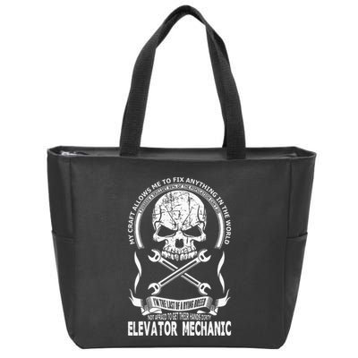 Elevator Mechanic Zip Tote Bag