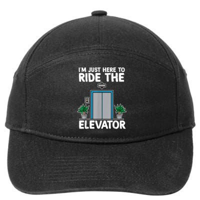 Elevator Mechanic Engineer Funny Elevators Lovers Take Ride 7-Panel Snapback Hat
