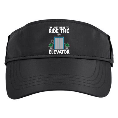 Elevator Mechanic Engineer Funny Elevators Lovers Take Ride Adult Drive Performance Visor