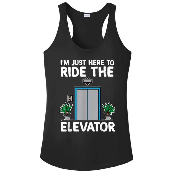 Elevator Mechanic Engineer Funny Elevators Lovers Take Ride Ladies PosiCharge Competitor Racerback Tank