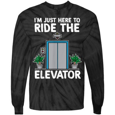 Elevator Mechanic Engineer Funny Elevators Lovers Take Ride Tie-Dye Long Sleeve Shirt