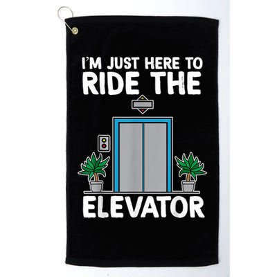 Elevator Mechanic Engineer Funny Elevators Lovers Take Ride Golf Towel