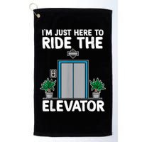 Elevator Mechanic Engineer Funny Elevators Lovers Take Ride Golf Towel