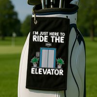 Elevator Mechanic Engineer Funny Elevators Lovers Take Ride Golf Towel