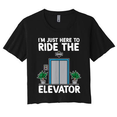 Elevator Mechanic Engineer Funny Elevators Lovers Take Ride Crop Top