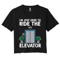 Elevator Mechanic Engineer Funny Elevators Lovers Take Ride Women's Crop Top Tee