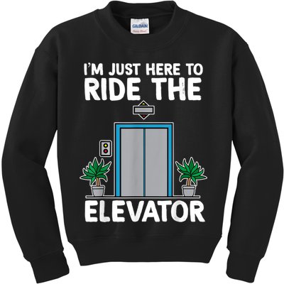 Elevator Mechanic Engineer Funny Elevators Lovers Take Ride Kids Sweatshirt