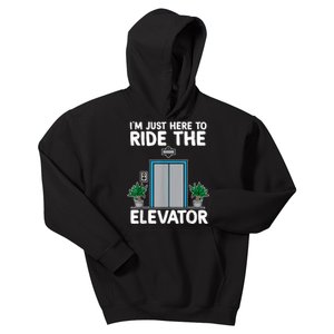 Elevator Mechanic Engineer Funny Elevators Lovers Take Ride Kids Hoodie