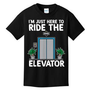 Elevator Mechanic Engineer Funny Elevators Lovers Take Ride Kids T-Shirt