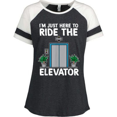 Elevator Mechanic Engineer Funny Elevators Lovers Take Ride Enza Ladies Jersey Colorblock Tee