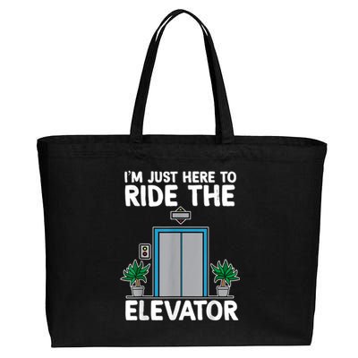 Elevator Mechanic Engineer Funny Elevators Lovers Take Ride Cotton Canvas Jumbo Tote