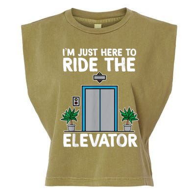 Elevator Mechanic Engineer Funny Elevators Lovers Take Ride Garment-Dyed Women's Muscle Tee