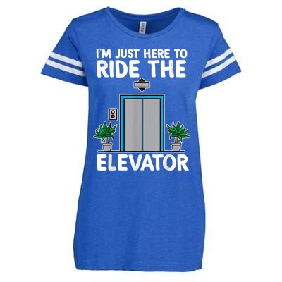 Elevator Mechanic Engineer Funny Elevators Lovers Take Ride Enza Ladies Jersey Football T-Shirt