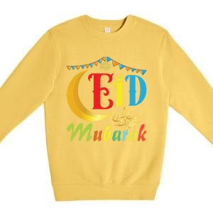 Eid Mubarak Eid Algreat Giftfitr And Eid Algreat Giftadha Eid Ramadan Islamic Premium Crewneck Sweatshirt