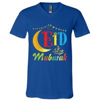 Eid Mubarak Eid Algreat Giftfitr And Eid Algreat Giftadha Eid Ramadan Islamic V-Neck T-Shirt