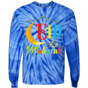 Eid Mubarak Eid Algreat Giftfitr And Eid Algreat Giftadha Eid Ramadan Islamic Tie-Dye Long Sleeve Shirt