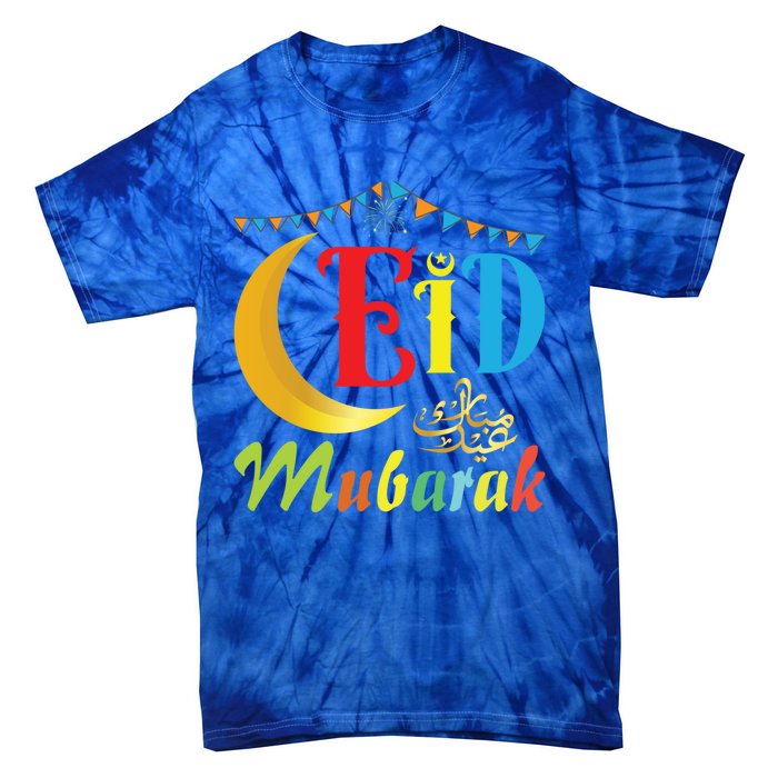 Eid Mubarak Eid Algreat Giftfitr And Eid Algreat Giftadha Eid Ramadan Islamic Tie-Dye T-Shirt