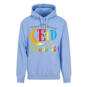 Eid Mubarak Eid Algreat Giftfitr And Eid Algreat Giftadha Eid Ramadan Islamic Unisex Surf Hoodie