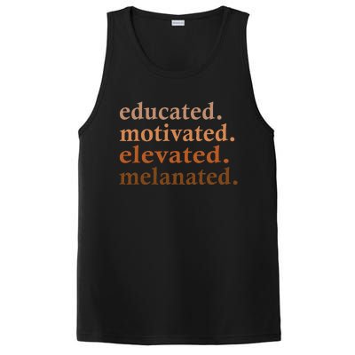 Educated Motivated Elevated Melanated Black Pride Melanin PosiCharge Competitor Tank