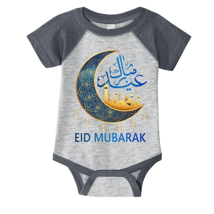 Eid Mubarak Eid Clothes for Muslim Ramadan Eid al Fitr Infant Baby Jersey Bodysuit