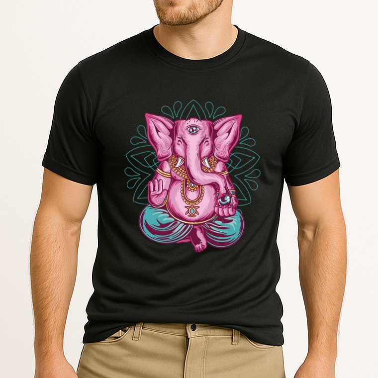 Elephant Meditating Cooling Performance Crew T-Shirt
