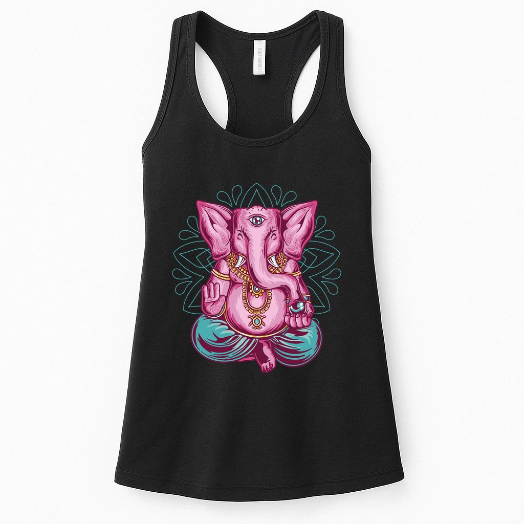 Elephant Meditating Womens Tank Top