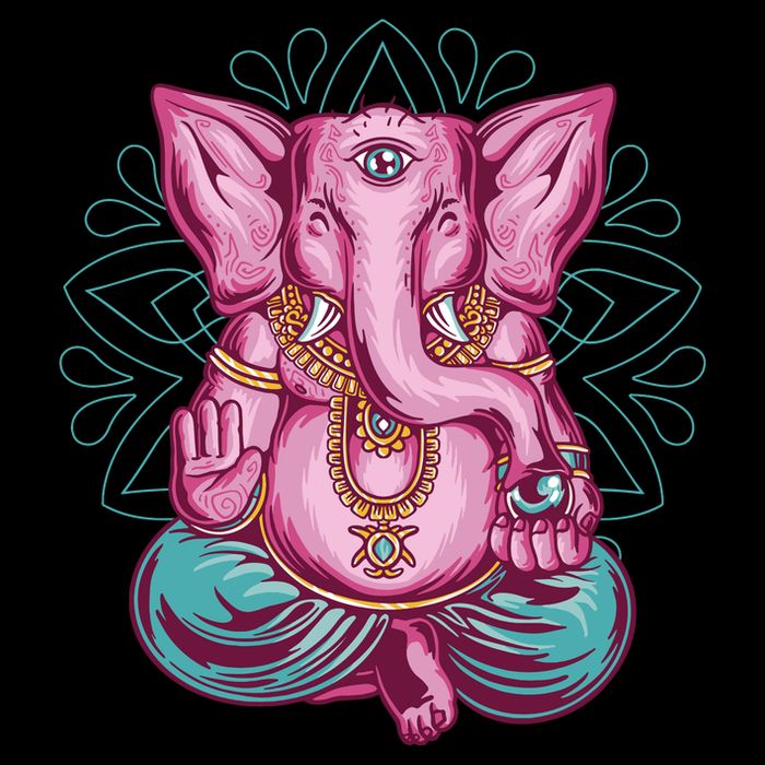 Elephant Meditating Baby Bodysuit