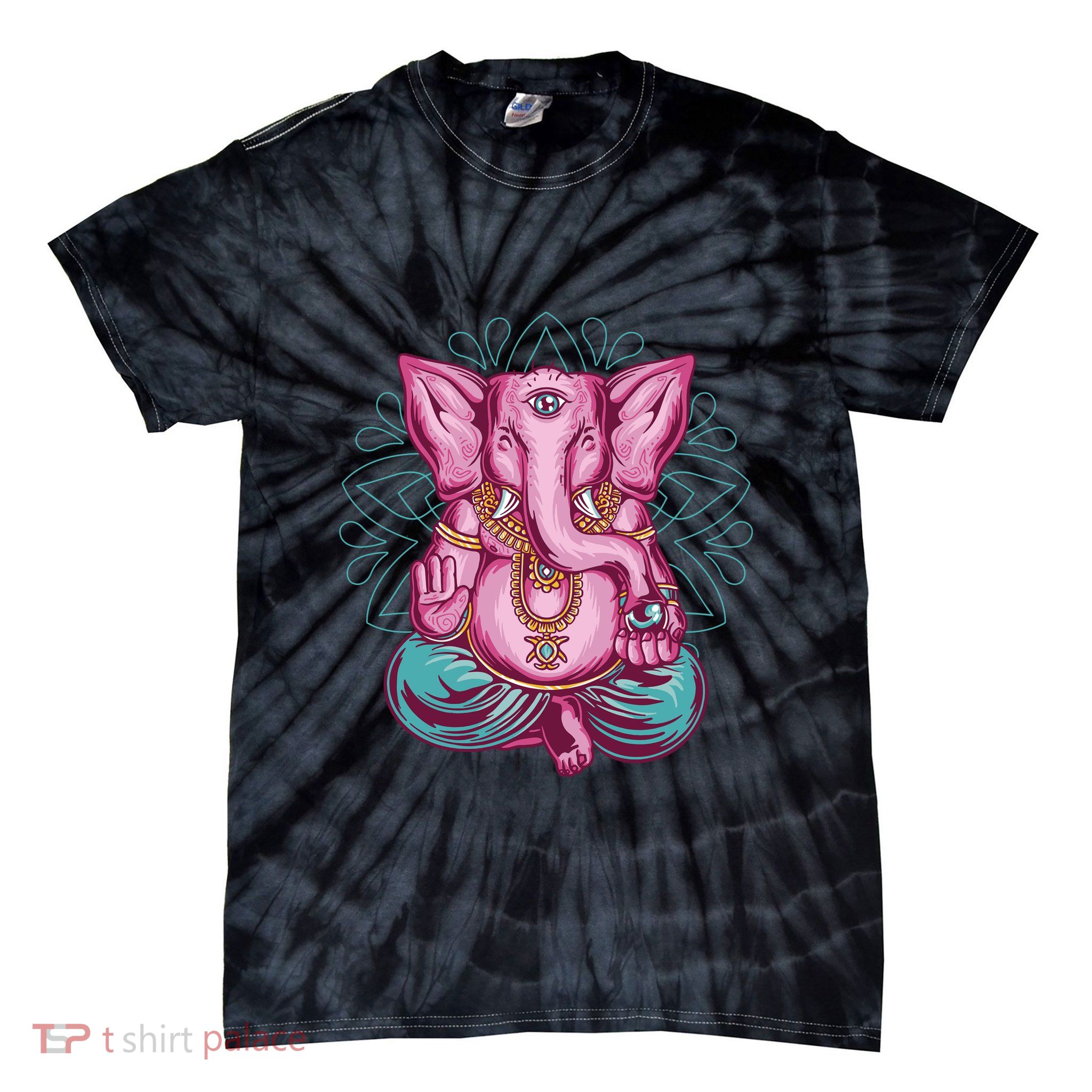 Elephant Meditating Tie-Dye T-Shirt