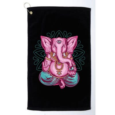 Elephant Meditating Golf Towel
