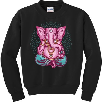 Elephant Meditating Kids Sweatshirt